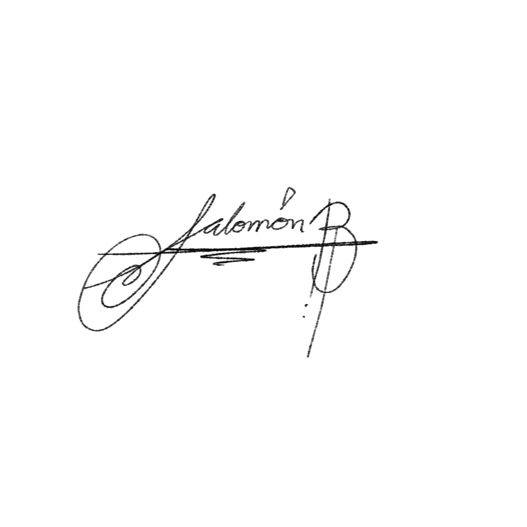 Firma de Salomón Barrios